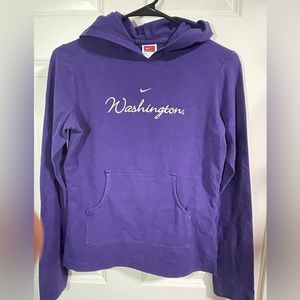 Washington huskies nike center swoosh hooded long sleeve
